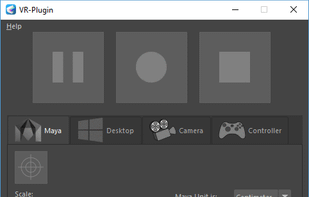 VR-Plugin User Interface