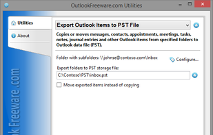 Export Outlook Items to PST File screenshot 1