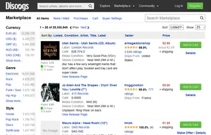 Discogs screenshot 1
