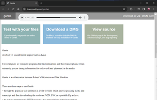 Gentle (forced-aligner) screenshot 1