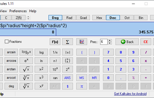 Kalkules Scientific Calculator screenshot 1