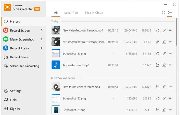 Icecream Screen Recorder screenshot 1