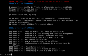 Offpunk screenshot 1