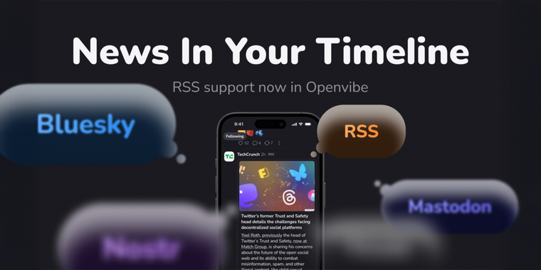 Openvibe expands its decentralized social feed with support for RSS news sources image