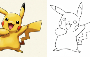 photo to coloring compare