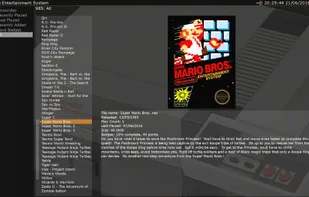 Games browser, in this instance for all NES games.
