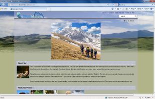 the preview account's homepage