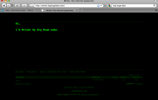 Screen shot of Writer.