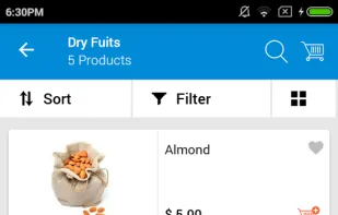 Elite Grocery App - Product listing page