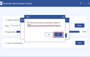 iSunshare Word Repair Genius screenshot 3