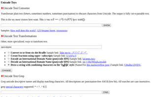 Unicode Toys screenshot 1