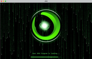 MAC version step 2: After you enter your Mac admin password, JENI starts automated maintenance. A loading screen appears while tasks are prepared. It scans, cleans, and optimizes in the background. No action needed—just let JENI finish.