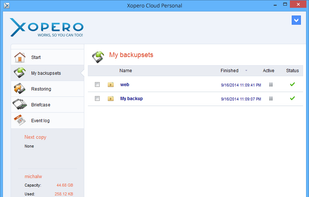 Xopero Cloud Personal screenshot 1