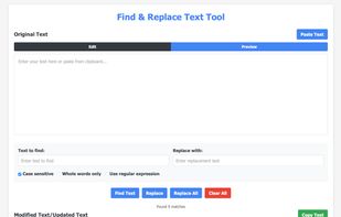 Find & Replace Text Tool screenshot 1