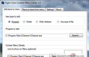 Right Click Context Menu Adder screenshot 1