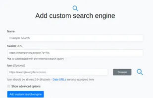 Add custom search engine screenshot 1