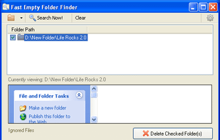 Fast Empty Folder Finder screenshot 1