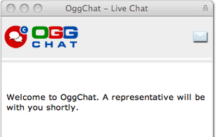 Live chat window integrated with Google Talk