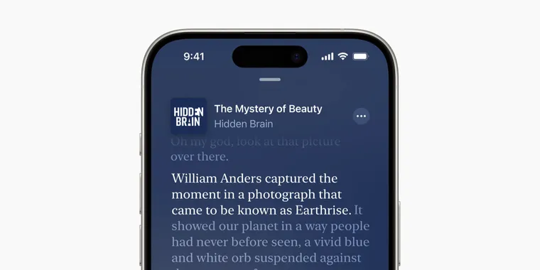 Apple enhances podcasts service with new transcript feature for improved accessibility image