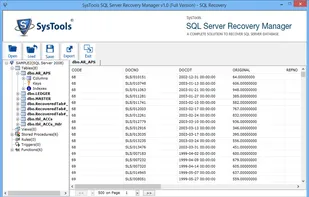 SysTools SQL Server Recovery Manager screenshot 1