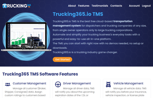 Trucking365.io TMS screenshot 1