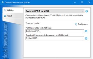 Convert PST to MSG for Outlook screenshot 1