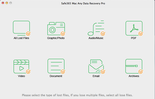 Safe365 Mac Any Data Recovery Pro screenshot 1