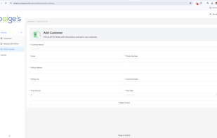 Add Customer Manually