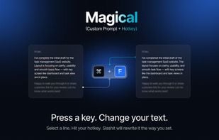 Set your own magic hotkeys (select text ? press key ? text changes based on your prompt)