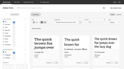 “Browse Fonts” section.