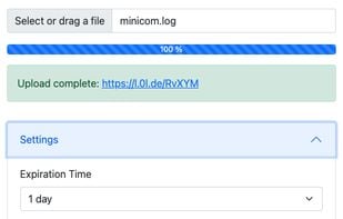 Completed upload
