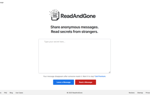 ReadAndGone Secret Anonymous Messaging App Screenshot