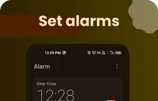 Set alarms