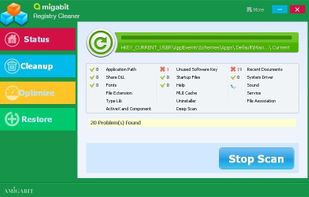 Amigabit Registry Cleaner screenshot 1