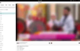 "EngPlayer's main interface during live IPTV playback, featuring a modern GTK4/LibAdwaita design with a clean channel list and native playback controls."