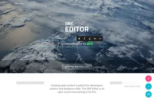 ORY Editor screenshot 1