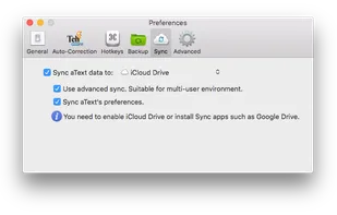 Sync Preferences