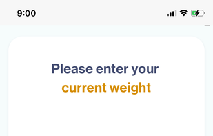 Enter weight