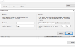 Password protect or watermark PDF fils