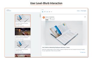 Set up and manage your blurbs. All Socxo users can like/comment on internally shared content/share it externally via their own social networks, depending on the administrator's settings.