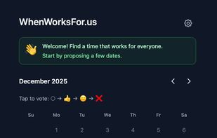 WhenWorksFor.Us screenshot 1