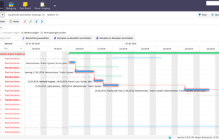 Interactive Gantt chart