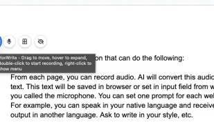 Double-click the floating button that follows you around the page to start recording