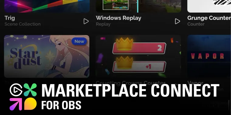 Marketplace Connect for OBS: add and share OBS setup in only a few clicks