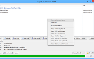 RapidCRC Unicode screenshot 1