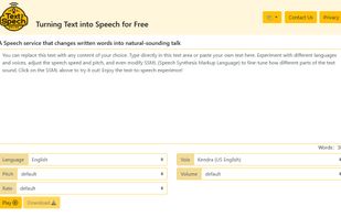Text2Speech home page