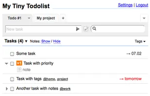myTinyTodo screenshot 1