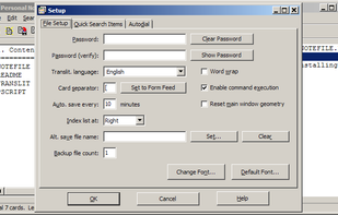 Personal Notes File screenshot 1