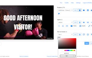 Edit the style, font, animation and colors of the on-screen text