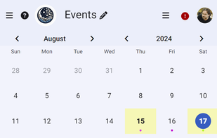 Show-specific Calendars